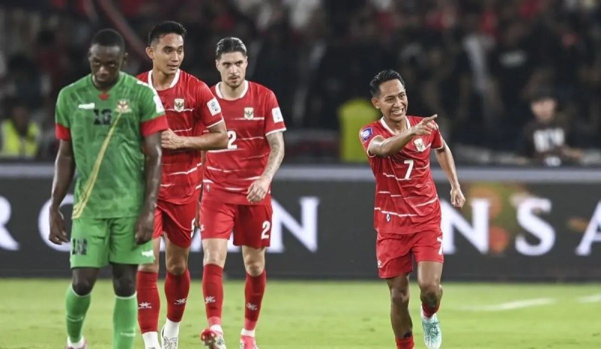 Timnas Indonesia saat melawan Saint Kitts and Nevis. <b>(Antara)</b>