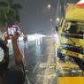 Truk Boks Tabrak Pikap Pengangkut Tahu di Flyover Buaran