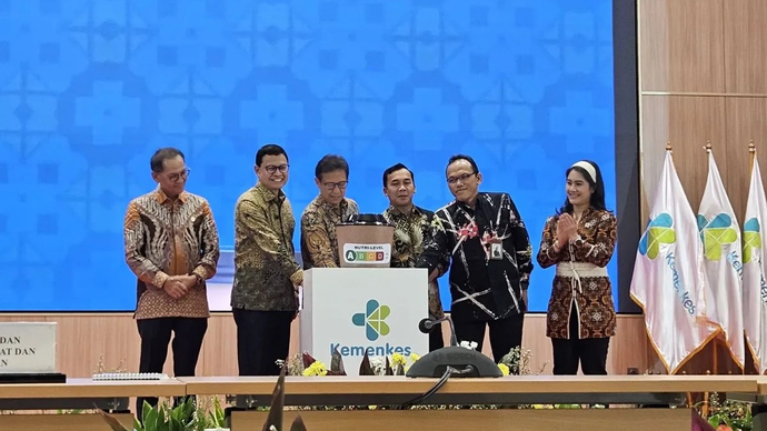Pemerintah meluncurkan kebijakan tentang label gizi di Jakarta, Selasa (14/4/2026). ANTARA/Mecca Yumna
