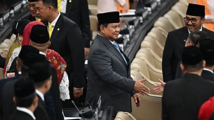 Presiden Prabowo Subianto menyampaikan pidato dalam Sidang Tahunan MPR RI dan Sidang Bersama DPR-DPD RI Tahun 2025 di Gedung Nusantara, Kompleks Parlemen, Jakarta, Jumat, 15 Agustus 2025.