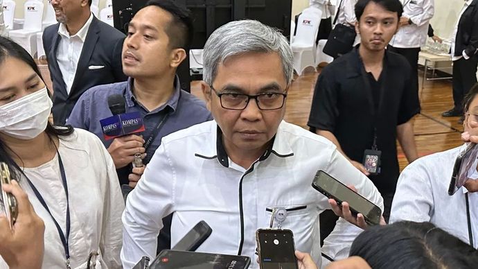 Ketua Komisi Pemberantasan Korupsi Setyo Budiyanto saat memberikan keterangan di Gedung Juang, Jakarta, Rabu, 6 Agustus 2025.