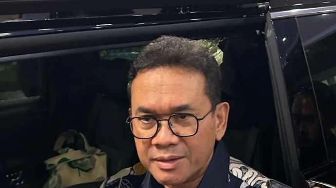 Menteri Perdagangan (Mendag) Budi Santoso ditemui usai menghadiri peluncuran program S'RASA di Sarinah, Jakarta, Kamis 28 Agustus 2025. (ANTARA/Maria Cicilia Galuh)