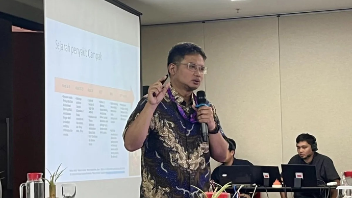 Dokter spesialis penyakit dalam yang terhimpun dalam PAPDI, Dr. dr. Adityo Susilo, Sp.PD, K-PTI, FINASIM dalam PAPDI Forum dan Konferensi Pers dengan tema 