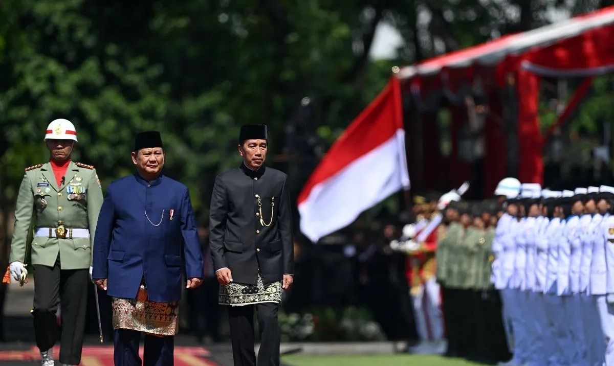 Presiden RI Prabowo Subianto dan Presiden RI Ke-7 Joko Widodo (Jokowi). <b>(Antara)</b>