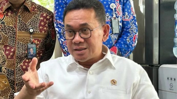 Menteri Perdagangan (Mendag) Budi Santoso ditemui di Kantor Kementerian Perdagangan, Jakarta, Jumat 12 September 2025. (ANTARA/Maria Cicilia Galuh)