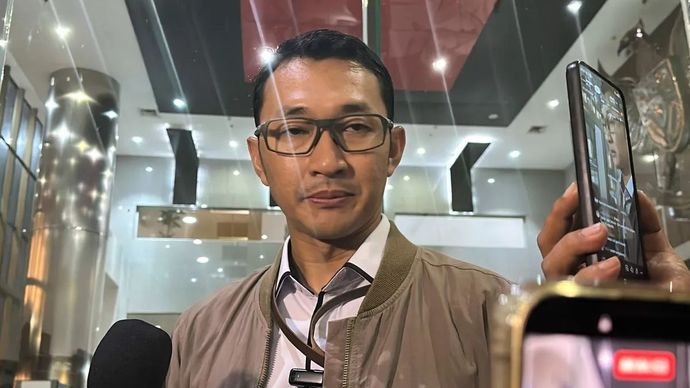 Juru Bicara Komisi Pemberantasan Korupsi Budi Prasetyo memberikan keterangan di Gedung Merah Putih KPK, Jakarta, Senin, 14 September 2026.