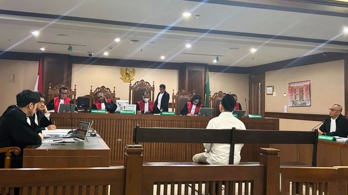 Direktur Komersial PT Perusahaan Gas Negara (Persero) Tbk atau PGN periode 2016-2019 Danny Praditya dalam sidang pembacaan surat dakwaan di Pengadilan Tindak Pidana Korupsi (Tipikor) Jakarta, Senin, 1 September 2025.