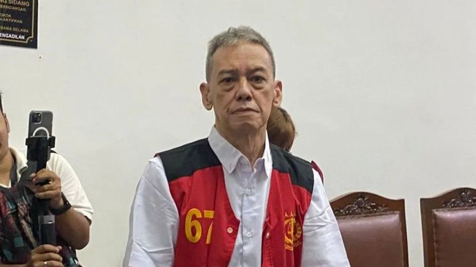 Terdakwa Fariz Roestam Munaf (Fariz RM) menghadiri sidang pembacaan tuntutan di Pengadilan Negeri Jakarta Selatan, Jakarta, Senin, 4 Agustus 2025.