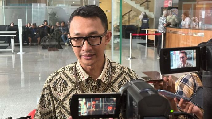 Juru Bicara Komisi Pemberantasan Korupsi Budi Prasetyo memberikan keterangan di Gedung Merah Putih KPK, Jakarta, Rabu (17/9/2025).