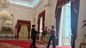 Presiden Prabowo Subianto menerima kunjungan kenegaraan Duta Besar Amerika Serikat untuk Perserikatan Bangsa-Bangsa Linda Thomas-Greenfield di Istana Merdeka, Jakarta, Senin.