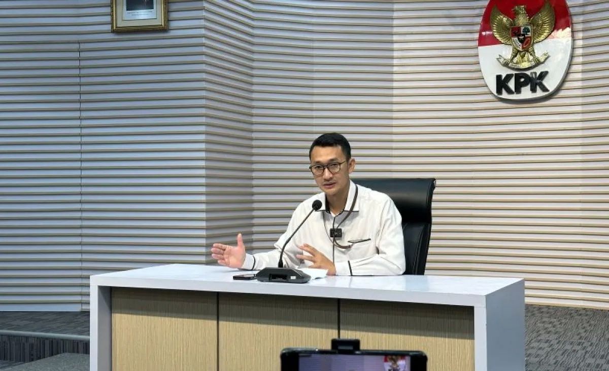 Juru Bicara Komisi Pemberantasan Korupsi Budi Prasetyo memberikan keterangan di Gedung Merah Putih KPK, Jakarta, Senin, 15 September 2025. <b>(ANTARA)</b>