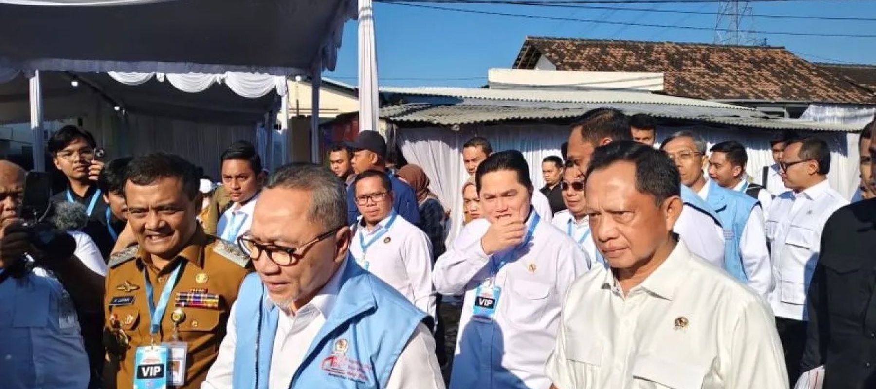 Menko Bidang Pangan Zulkifli Hasan tiba di lokasi Peluncuran 80.000 Kopdes/Kel Merah Putih oleh Presiden Prabowo Subianto di Desa Bentangan, Kecamatan Wonosari, Klaten, Jawa Tengah, Senin, 21 Juli 2025.