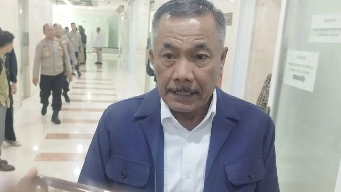 Anggota Komisi III DPR Syarifuddin Sudding di kompleks parlemen, Jakarta, Senin 22 September 2025. (ANTARA/Bagus Ahmad Rizaldi)