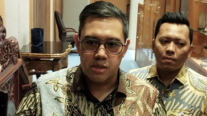 Wakil Ketua Komisi I DPR RI Dave Laksono di kompleks parlemen, Jakarta.