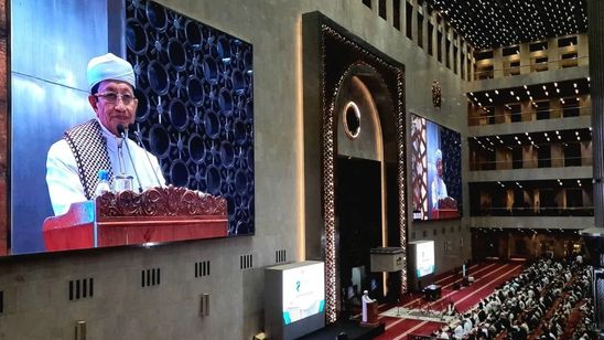 Tarawih Perdana di Istiqlal, Menag Tekankan Konsep &ldquo;Ramadhan Hijau&rdquo; dan Spirit Feminitas