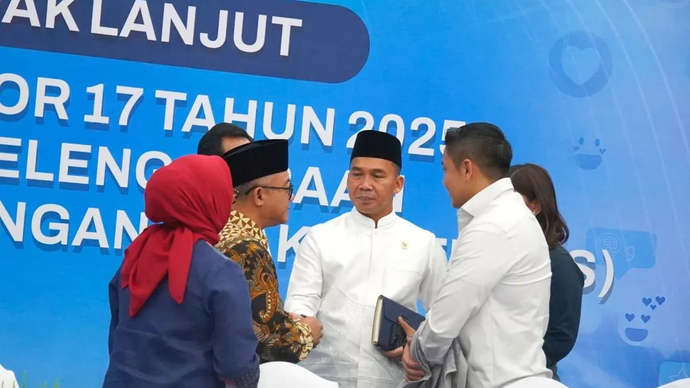 Arsip - Mendukbangga/Kepala BKKBN Wihaji (tengah) dalam Rapat koordinasi percepatan implementasi PP Tunas yang diselenggarakan di Kantor Kementerian Komunikasi dan Digital (Kemkomdigi), Jakarta, pada Rabu (11/3/2026). (ANTARA/HO-Kemendukbangga/BKKBN)