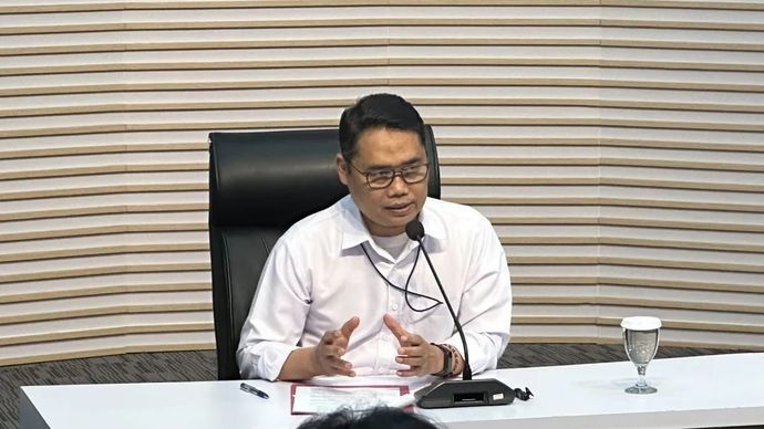 Pelaksana Tugas Deputi Penindakan dan Eksekusi Komisi Pemberantasan Korupsi Asep Guntur Rahayu saat memberikan keterangan di Gedung Merah Putih KPK, Jakarta, Kamis 14 Agustus 2025. ANTARA/Rio Feisal.