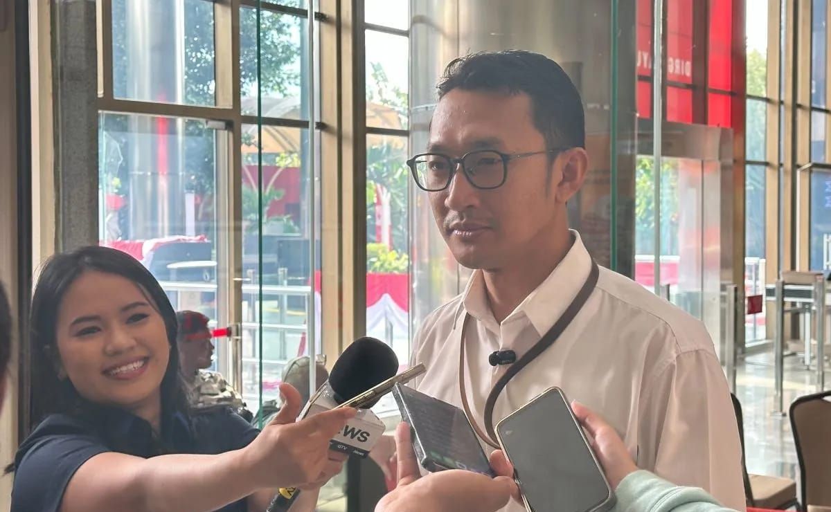 Juru Bicara Komisi Pemberantasan Korupsi Budi Prasetyo saat memberikan keterangan di Gedung Merah Putih KPK, Jakarta, Rabu 13 Agustus 2025. ANTARA/Rio Feisal. <b>(Antara)</b>