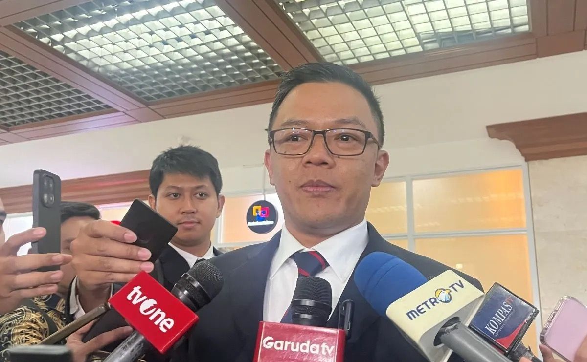 Menteri Luar Negeri RI Sugiono di Kompleks Parlemen Jakarta, Rabu, 20 Mei 2026. <b>(Antara)</b>