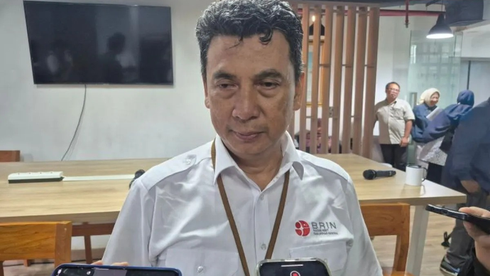 Peneliti Pusat Riset Limnologi dan Sumber Daya Air BRIN Triyanto ditemui di Kantor BRIN, Jakarta, Kamis (30/4/2026). ANTARA/Sean Filo Muhamad