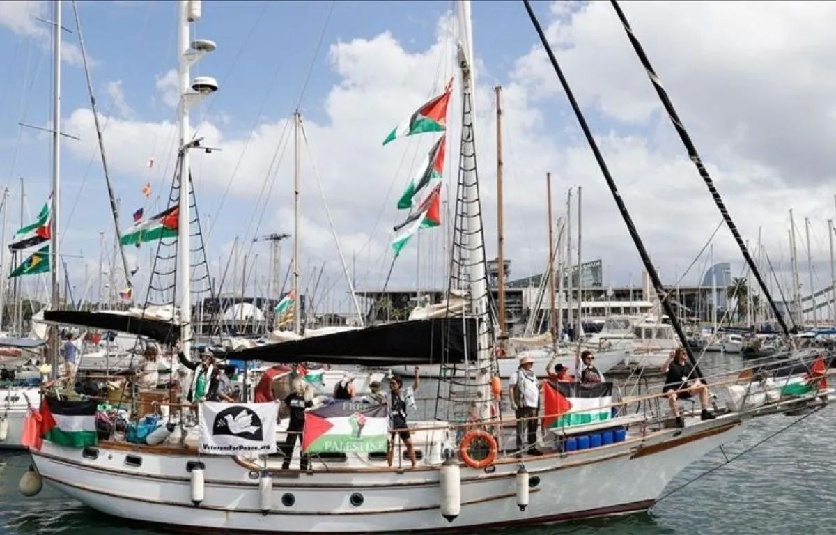 Ilustrasi - Armada aktivis kelompok pro-Palestina Global Sumud Flotilla. ANTARA/Anadolu/py. <b>(Antara)</b>