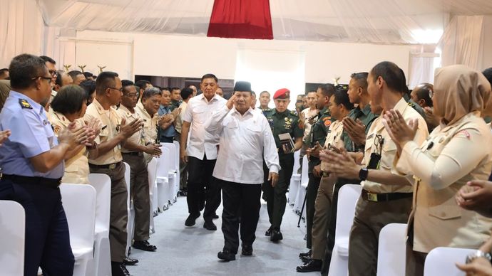 Menhan Prabowo Gelar Acara Halal Bihalal dan Pengarahan Pegawai Kemhan