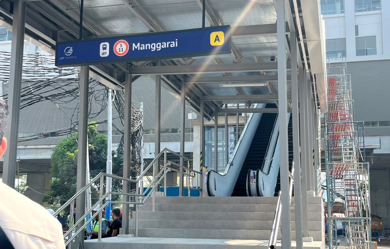 Halte LRT Manggarai <b>(NTVNews.id/Adiansyah)</b>