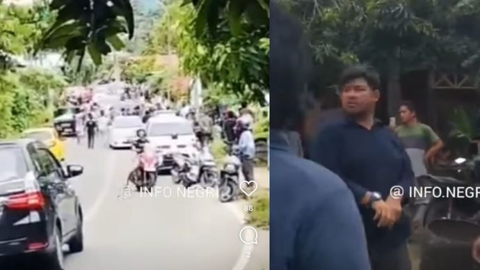 keributan terjadi di salah satu tempat pemungutan suara (TPS) di Mamuju, Sulawesi Barat viral di media sosial/Ist