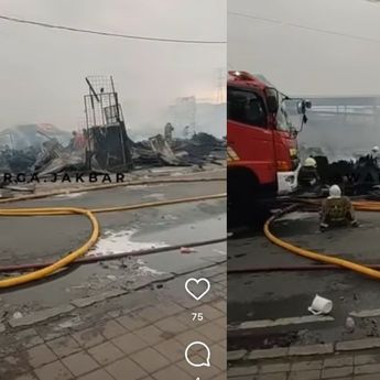 VIDEO: Kebakaran Melanda Bangunan Semi Permanen di Kalideres, 17 Unit Pemadam Dikerahkan