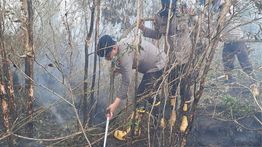 Padamkan Api di Bawah Tanah, Brimob Kalsel Pakai Teknik Suntik Gambut