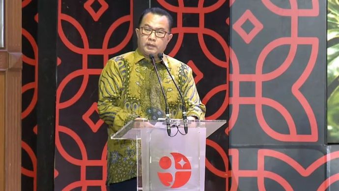 Tangkapan layar - Kepala Badan Riset dan Inovasi Nasional (BRIN) Arif Satria dalam kegiatan Penganugerahan Sarwono Award dan Sarwono Memorial Lecture 2026 di Jakarta, Senin (24/8/2026).