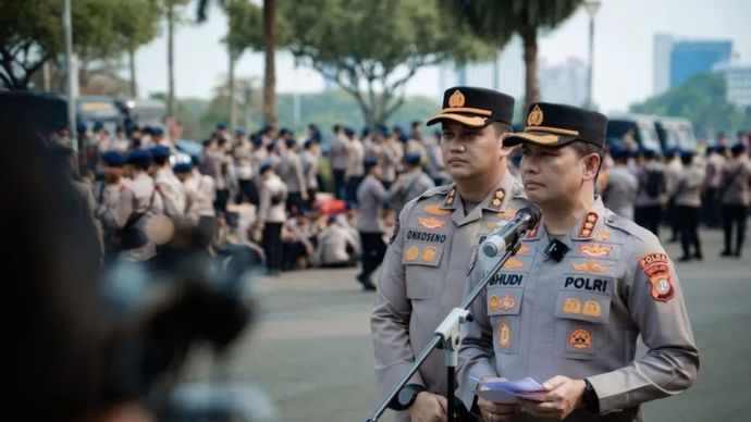 Kabid Humas Polda Metro Jaya, Kombes Pol Budi Hermanto saat ditemui di Lapangan Silang Monas, Jakarta Pusat, Selasa (20/10/2026).