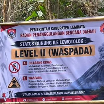 Aktivitas Vulkanik Meningkat, Wisatawan Dilarang Masuk Radius 2 Km Gunung Lewotolok