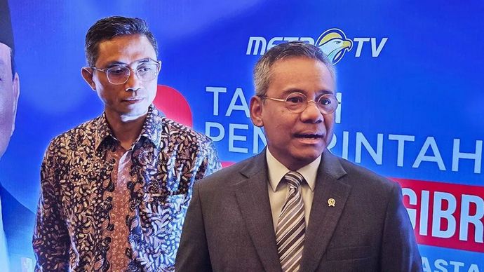 Menteri Keuangan Suahasil Nazara dalam konferensi pers di Jakarta, Kamis (8/10/2026). 