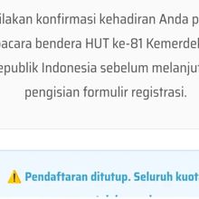 Ludes dalam Sekejap, Kuota Undangan Upacara HUT Ke-81 RI Hari Pertama Penuh