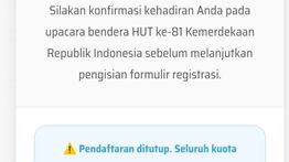 Ludes dalam Sekejap, Kuota Undangan Upacara HUT Ke-81 RI Hari Pertama Penuh