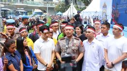 Polda Metro Jaya dan Mahasiswa Gelar Deklarasi Sumpah Pemuda di Bundaran HI