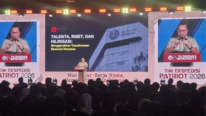 Kepala Badan Riset dan Inovasi Nasional (BRIN) Arif Satria menyampaikan materi bertajuk 