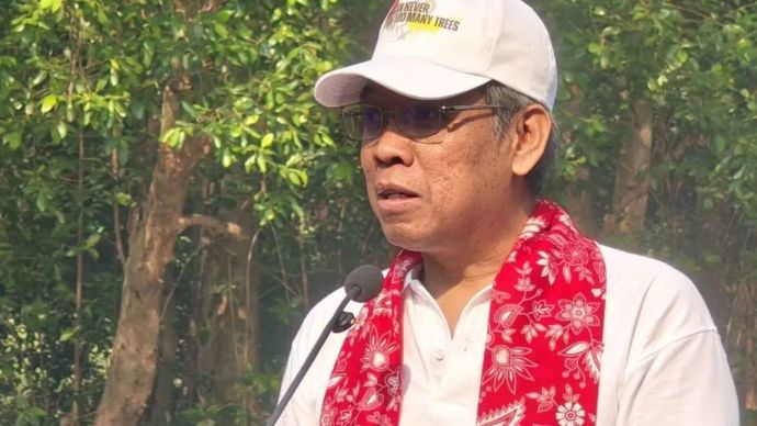 Direktur Jenderal Konservasi Sumber Daya Alam dan Ekosistem Kemenhut, Satyawan Pudyatmoko di Taman Wisata Alam (TWA) Angke, Jakarta, Senin (10/8/2026