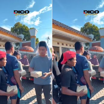 Momen Dico Ganinduto Bagi-bagi Daging Kurban ke Warga Kendal Pakai Pickup