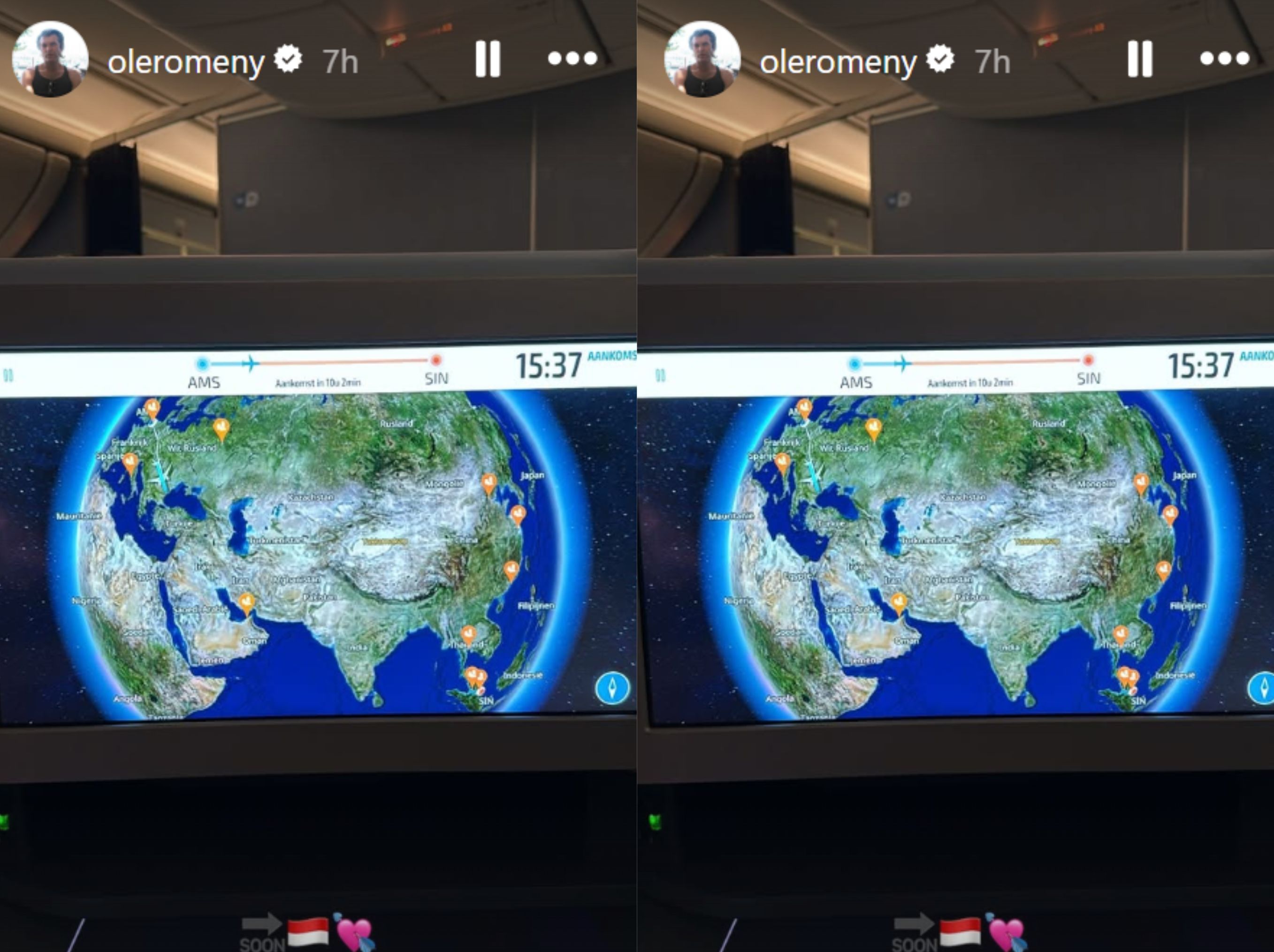 Ole Romeny terbang di Indonesia <b>(Instagram @oleromeny)</b>