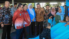 Gubernur DKI Jakarta, Pramono Anung meresmikan Taman Si Pitung Jampea yang berlokasi di bawah Kolong Jalan Tol Jampea, Jakarta Utara, pada Kamis, 23 Oktober 2025.
