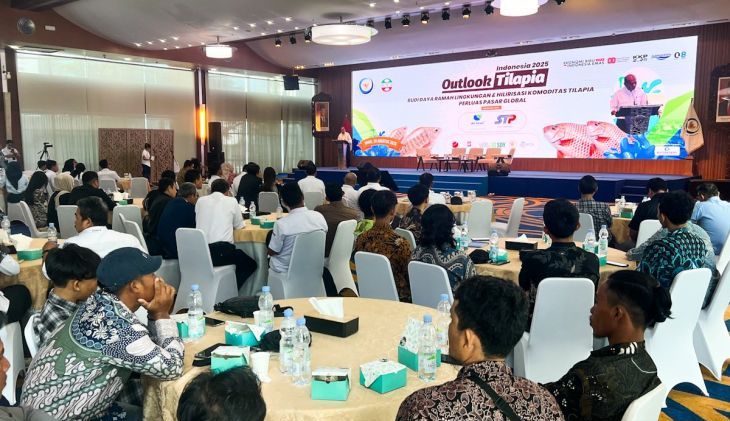 Direktur Jenderal Perikanan Budi Daya KKP Tb Haeru Rahayu (Tebe) memberikan sambutan dalam Outlook Tilapia 2025 di Jakarta, Kamis 28 Agustus 2025. ANTARA/Harianto <b>(Antara)</b>
