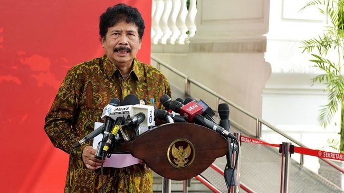 Kepala BPIP, Prof. Drs. K.H. Yudian Wahyudi, M.A., Ph.D  di Istana Merdeka-Jakarta. 