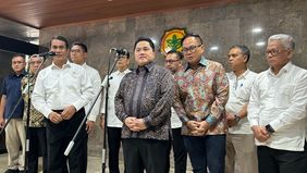 Menteri Badan Usaha Milik Negara (BUMN) Erick Thohir dan Menteri Pertanian (Mentan) Amran Sulaiman melakukan pertemuan di Kementerian Pertanian, Selasa (22/10/2024).