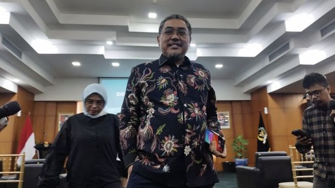 Wakil Ketua Umum Partai Kebangkitan Bangsa (PKB) Jazilul Fawaid di Kompleks Parlemen, Jakarta, Senin (12/8/2024).  <b>(ANTARA/Bagus Ahmad Rizaldi)</b>