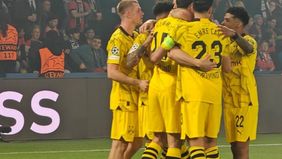 Borussia Dortmund unggul agregat 2-0 atas PSG di babak semifinal Liga Champions 2023/2024.