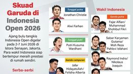 Infografik: Indonesia Open 2026 Bergulir di Istora, Ini Skuad Garuda