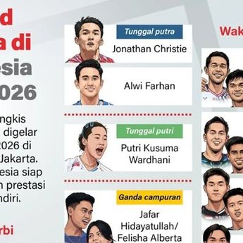 Infografik: Indonesia Open 2026 Bergulir di Istora, Ini Skuad Garuda