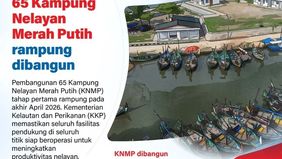 Program pembangunan 65 Kampung Nelayan Merah Putih (KNMP) tahap pertama telah rampung pada akhir April 2026. Inisiatif ini digagas oleh Kementerian Kelautan dan Perikanan sebagai upaya meningkatkan kesejahteraan nelayan.